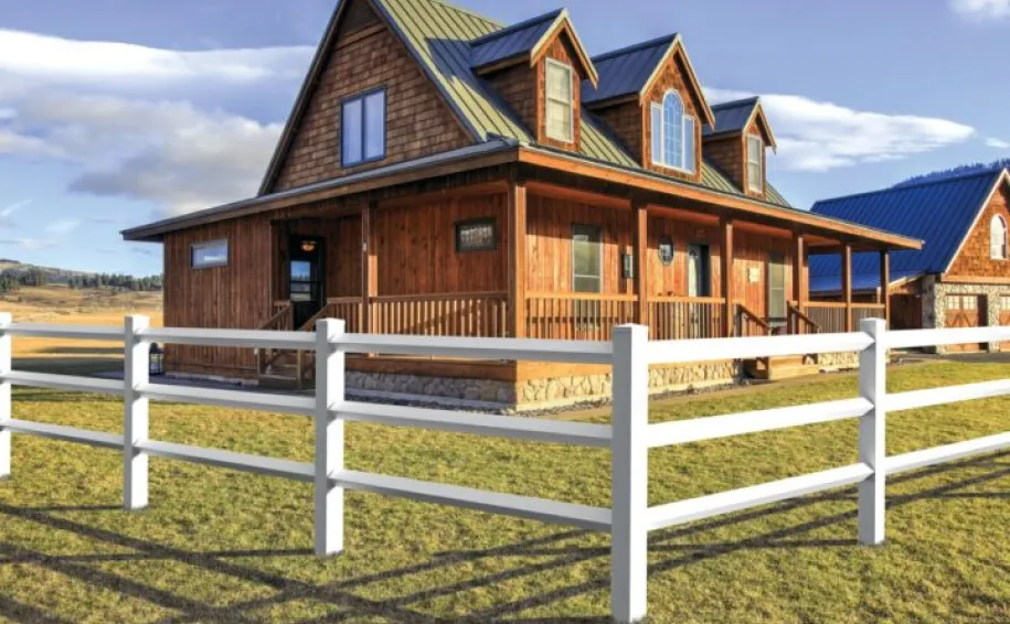 Diamond Post and Rail Vinyl Fencing