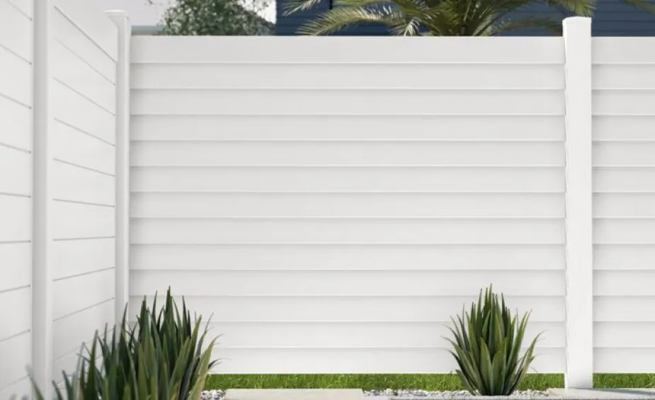 Louvered Privacy Vinyl Fencing